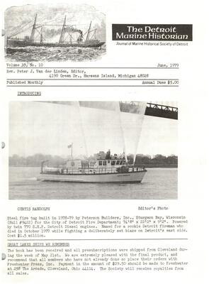 Detroit Marine Historian, v. 32, n. 10 (June 1979)