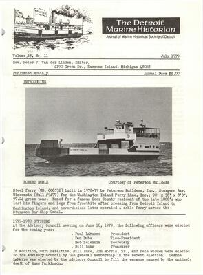 Detroit Marine Historian, v. 32, n. 11 (July 1979)