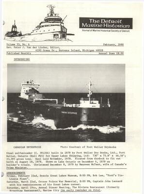 Detroit Marine Historian, v. 33, n. 6 (February 1980)