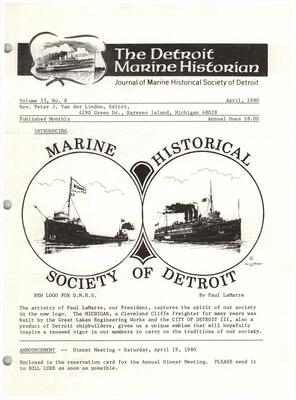 Detroit Marine Historian, v. 33, n. 8 (April 1980)