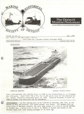 Detroit Marine Historian, v. 33, n. 9 (May 1980)