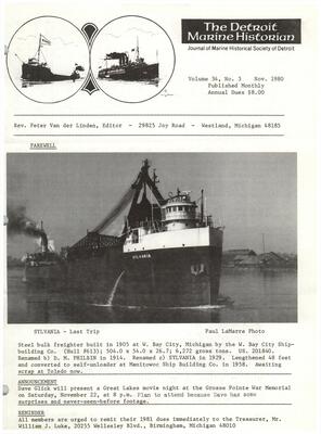 Detroit Marine Historian, v. 34, n. 3 (November 1980)