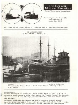 Detroit Marine Historian, v. 34, n. 7 (March 1981)