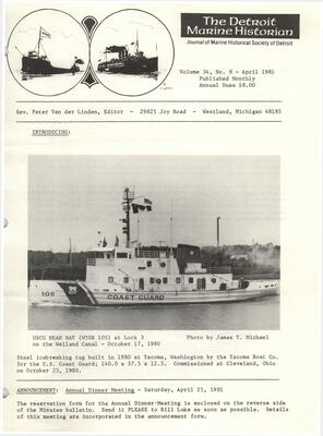 Detroit Marine Historian, v. 34, n. 8 (April 1981)