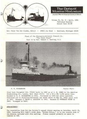 Detroit Marine Historian, v. 35, n. 8 (April 1982)