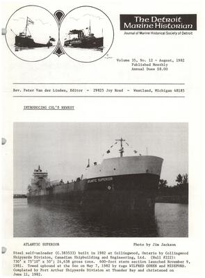 Detroit Marine Historian, v. 35, n. 12 (August 1982)