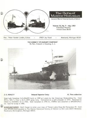 Detroit Marine Historian, v. 36, n. 9 (May 1983)