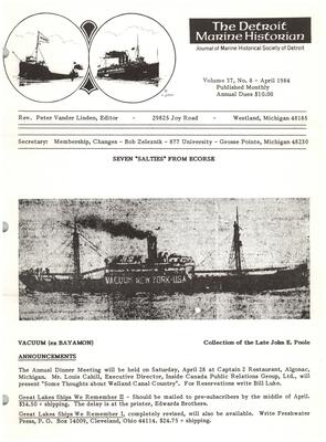 Detroit Marine Historian, v. 37, n. 8 (April 1984)