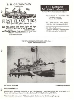 Detroit Marine Historian, v. 38, n. 3 (November 1984)