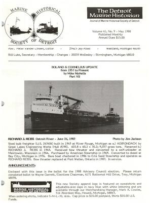 Detroit Marine Historian, v. 41, n. 9 (May 1988)