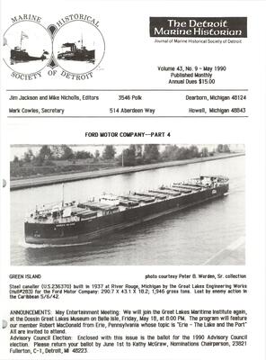 Detroit Marine Historian, v. 43, n. 9 (May 1990)