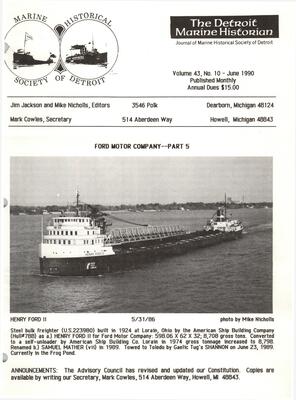 Detroit Marine Historian, v. 43, n. 10 (June 1990)