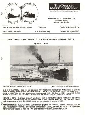 Detroit Marine Historian, v. 44, n. 1 (September 1990)