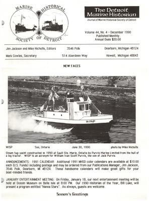 Detroit Marine Historian, v. 44, n. 4 (December 1990)