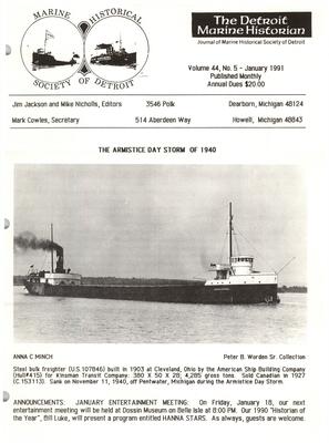 Detroit Marine Historian, v. 44, n. 5 (January 1991)