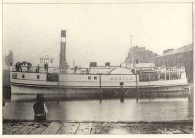 The steamer ARGYLE berthed in the Canal Basin at Dundas