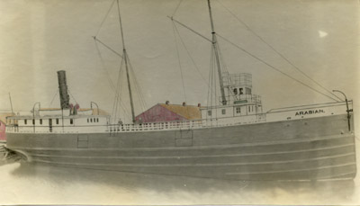 The steamer Arabian fitting out at Robertson's Shipyard in 1892