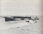 Schooner Dart on beach near Manitowoc Harbor, Lake Michigan.