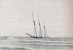 Schooner Lookout ashore and abandoned on Two Rivers Point.