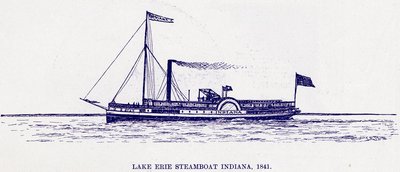 Lake Erie Steamboat INDIANA, 1841