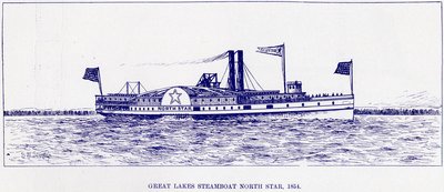 Great Lakes Steamboat NORTH STAR, 1854