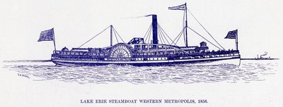 Lake Erie Steamboat Western Metropolis, 1856