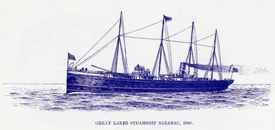 Great Lakes Steamship SARANAC, 1890