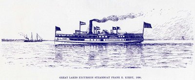 Great Lakes Excursion steamboat FRANK E. KIRBY, 1890