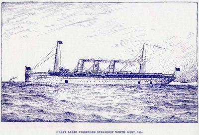 Great Lakes passenger steamship NORTH WEST, 1894