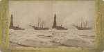 Tug and vessel in the Ice at Buffalo Light