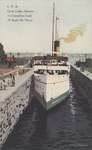 C. P. R. Great Lakes Steamer In Canadian Lock at Sault Ste. Marie