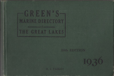 Green's Marine Directory of the Great Lakes, 1936