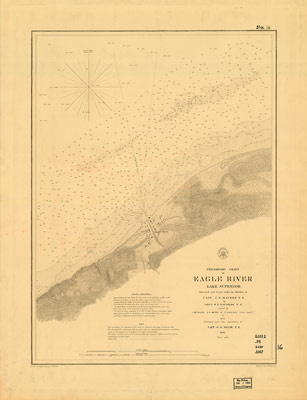 Preliminary Chart of Eagle River, Lake Superior, 1859