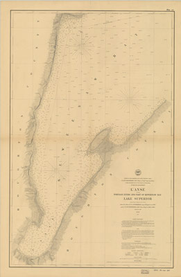 L'Anse including Portage Entry and Part of Keweenaw Bay, Lake Superior, 1866