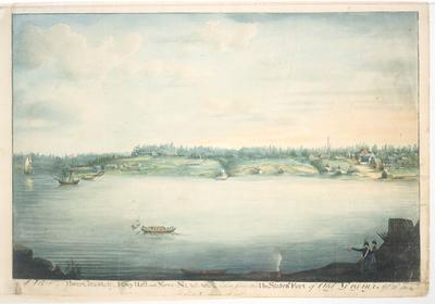 A View of Fort George, Navy Hall and New Niagara, taken from the Un. States Fort of Old Niagara Apl. 20th 1804