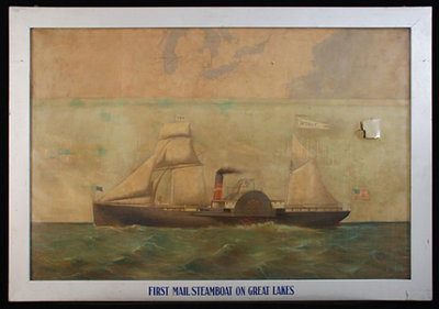 First Mail Steamboat on the Great Lakes