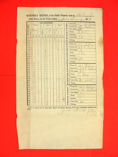 Report of Public Property, 30 Jun 1852, USLHB, Skillagalee