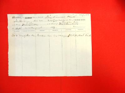 Brig General Worth, Manifest, 6 Aug 1859