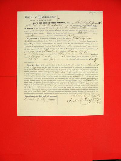 Steamer William A. Knapp, Enrollment Bond, 26 Jul 1860