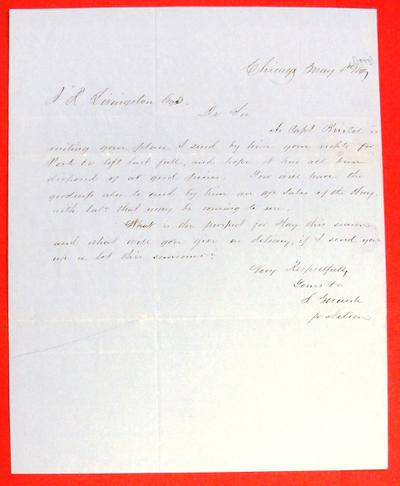 Letter, 5 May 1847, S. Marsh to  J.R. Livingston