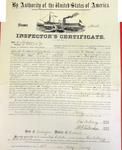 Steamer Ariel, Inspector's Certificate, 12 May 1857