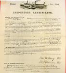 Steamer Naw Beck, Inspector's Certificate, 25 September 1857