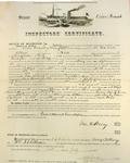 Steamer Olive Branch of Grand Haven, Inspector's Certificate, 21 July 1858