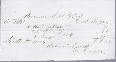 A Gager to S. A. Wood, Receipt