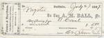 A. M. Ball, Tug to Mystic, Receipt