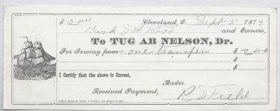 AB Nelson, Tug to S. A. Wood, Receipt