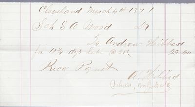 Andrew Hibbard to S. A. Wood, Accounts