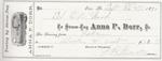 Anna P. Dorr, Tug to S. A. Wood, Receipt