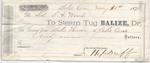 Balize, Tug to S. A. Wood, Receipt