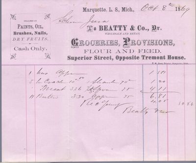 Beatty & Co. to Jura, Receipt